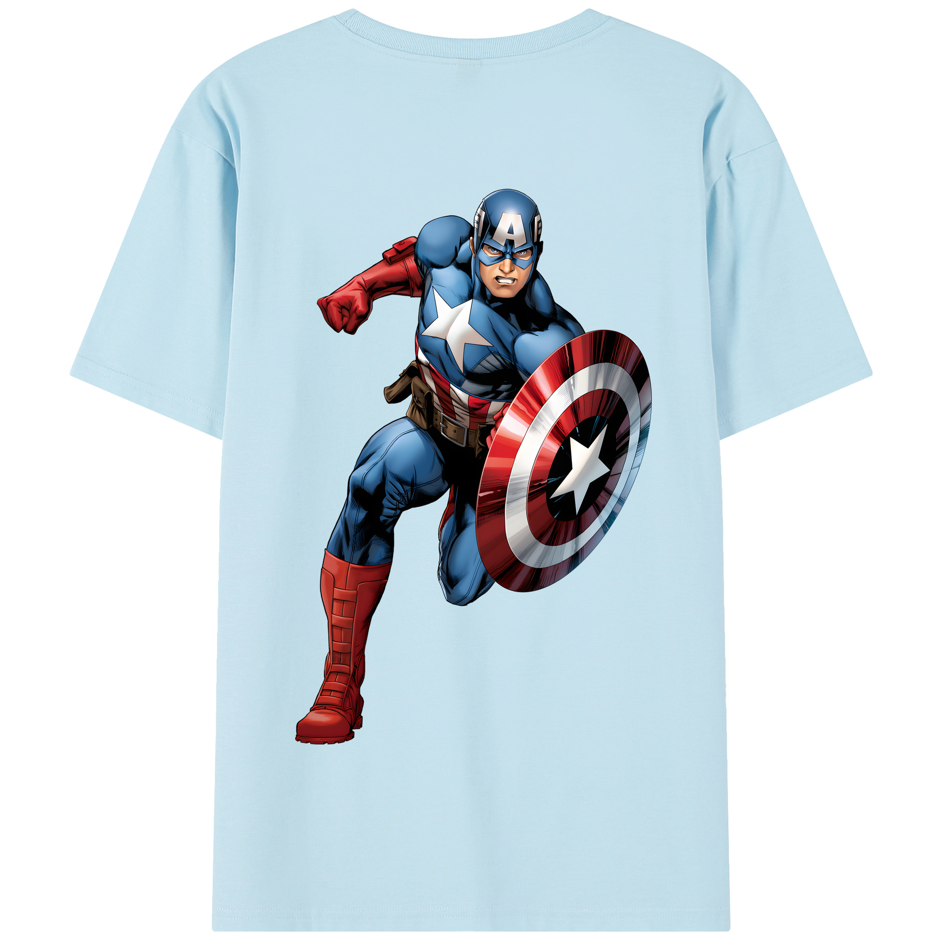 （画像用） アベンジャーズ The Avengers 綿100％半袖Tシャツ（背面プリント）